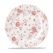 Vintage Prints Rose Chintz Cranberry Plate 10.875"