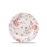 Vintage Prints Rose Chintz Cranberry Profile Plate 6.5"