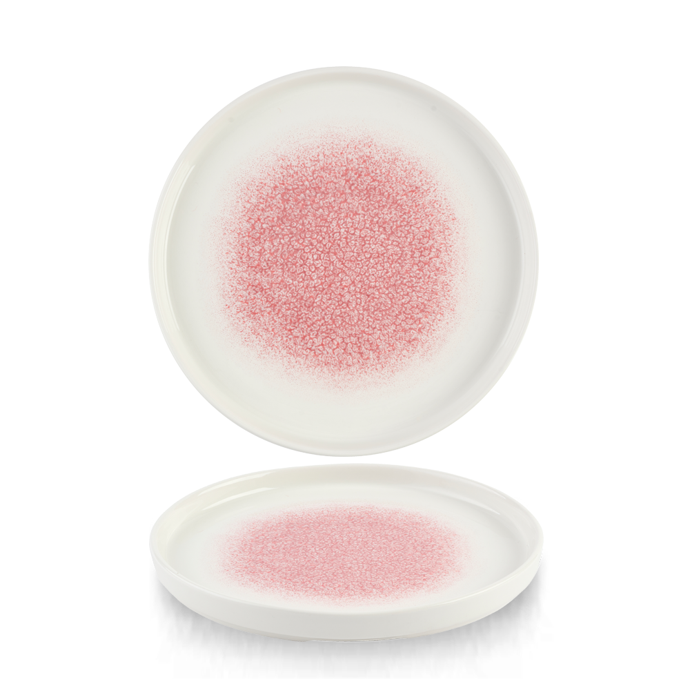 Studio Prints Raku Rose Quartz Pink Chefs Walled Plate 21cm