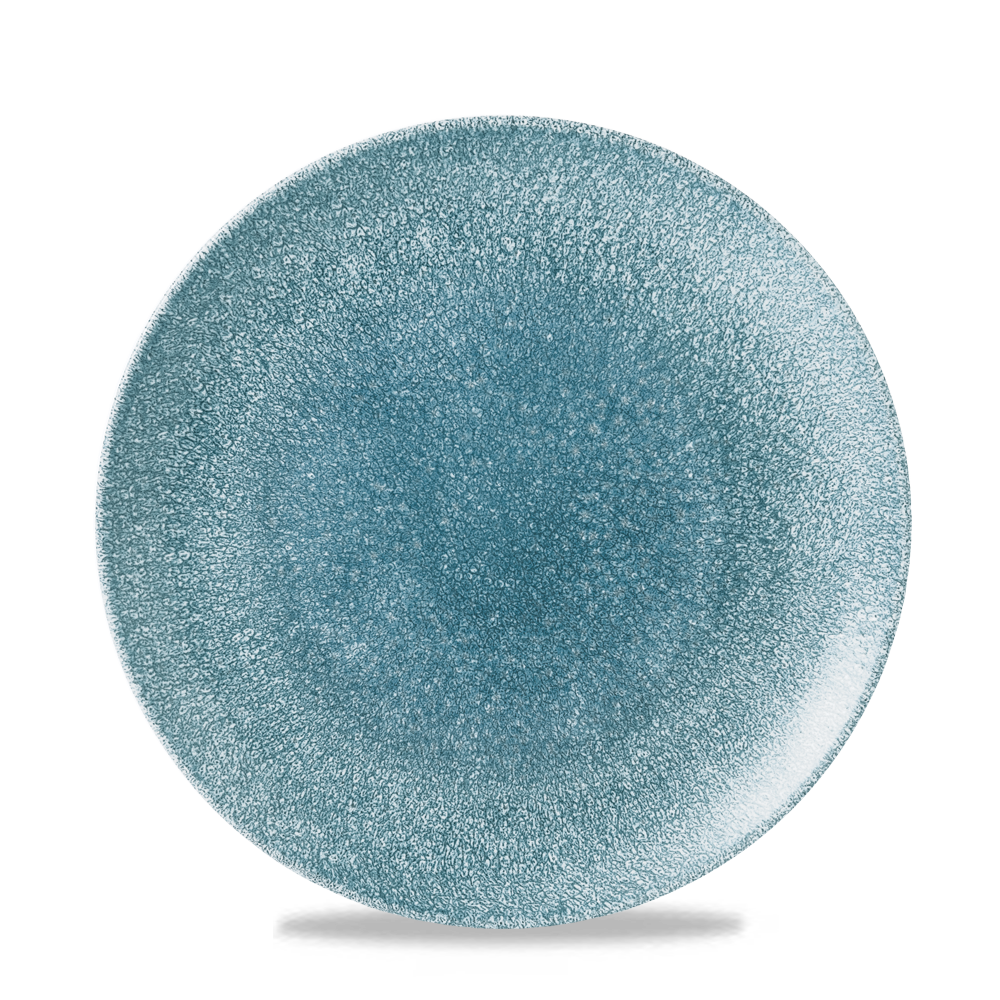 Raku Topaz Blue Evolve Coupe Plate 8.67"