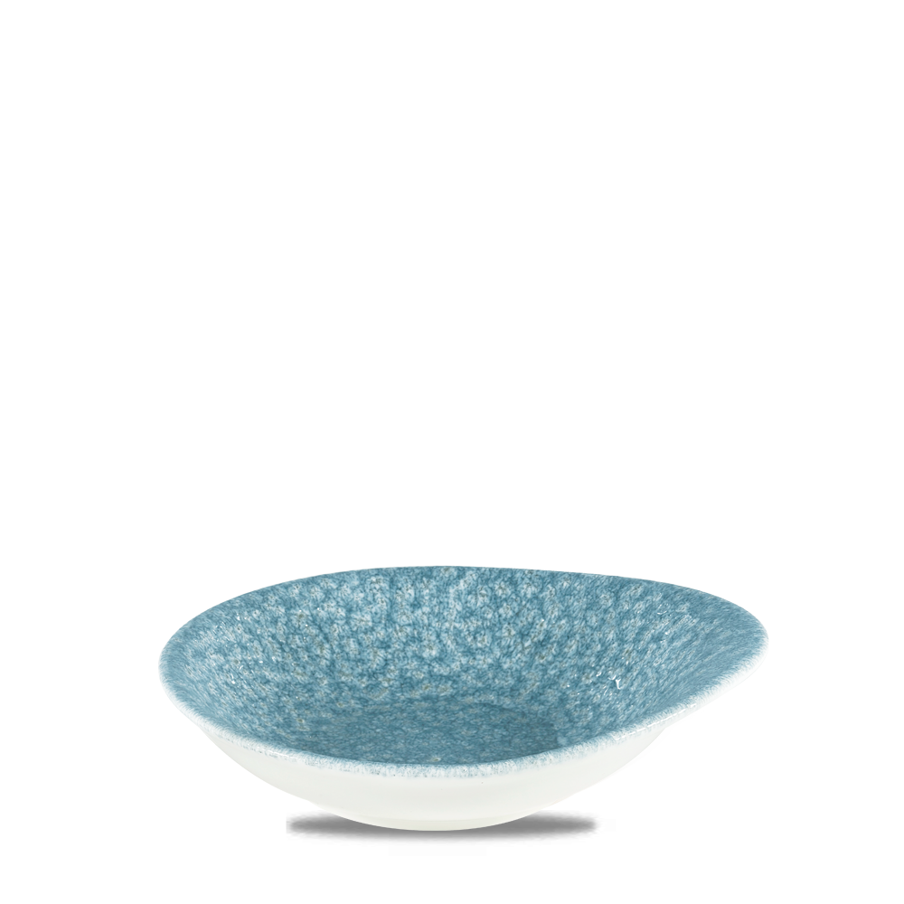 Raku Topaz Blue Round Dish - Stylish and Durable Tableware