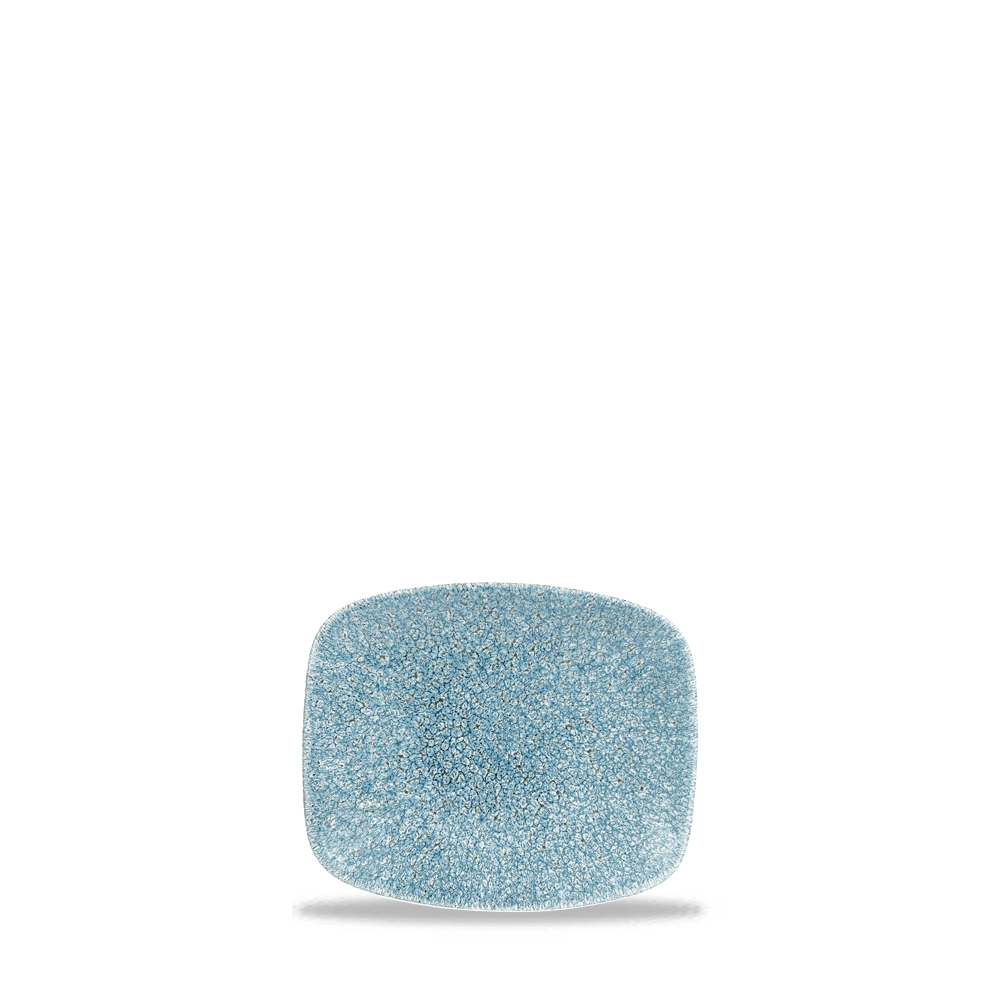 Raku Topaz Blue Oblong Chefs Plate – 6 x 5 Inches