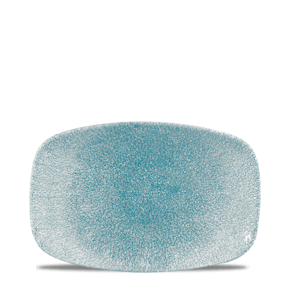 Raku Topaz Blue Chefs Oblong Plate 9.35" x 6.2" - Stylish & Durable