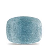 Raku Topaz Blue Chefs Oblong Plate 10.3" x 8"