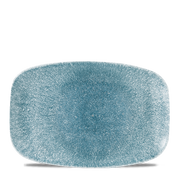 Raku Topaz Blue Oblong Chef's Plate - 12 x 7 4/5 inches