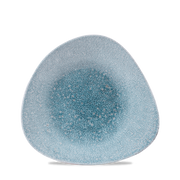 Raku Topaz Blue Triangle Shallow Bowl - 8 1/4"