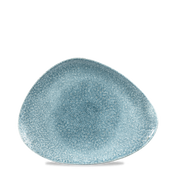 Raku Topaz Blue Triangle Chef's Plate 7 3/4 X 5 3/4"