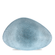 Raku Topaz Blue Triangle Chef's Plate 12" x 8" – Elegant Dining Essential
