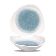 Raku Topaz Blue Lotus Bowl 9" - Elegant and Durable Design