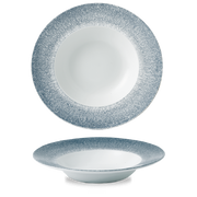 Raku Topaz Blue Profile Wide Rim Bowl Large 10.90"