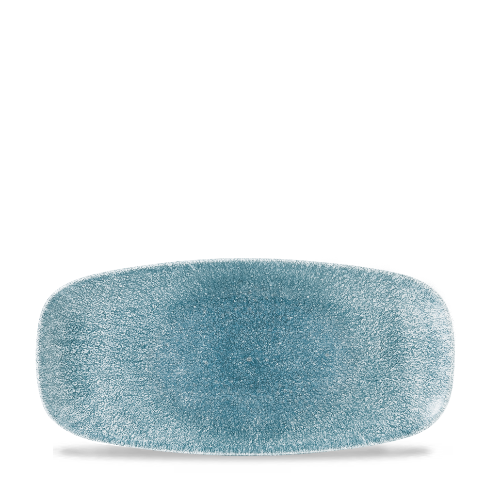 Raku Topaz Blue Chef's Oblong Plate 10.6" x 5" - Stylish & Durable