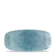 Raku Topaz Blue Chef's Oblong Plate 10.6" x 5" - Stylish & Durable
