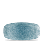 Raku Topaz Blue Chefs Oblong Plate 11 3/4 x 6"