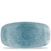 Raku Topaz Blue Chefs Oblong Plate 13 7/8 X 7 3/8"