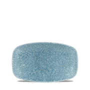 Raku Topaz Blue Oblong Chef's Plate - 7 4/5 x 4 3/4 Inch