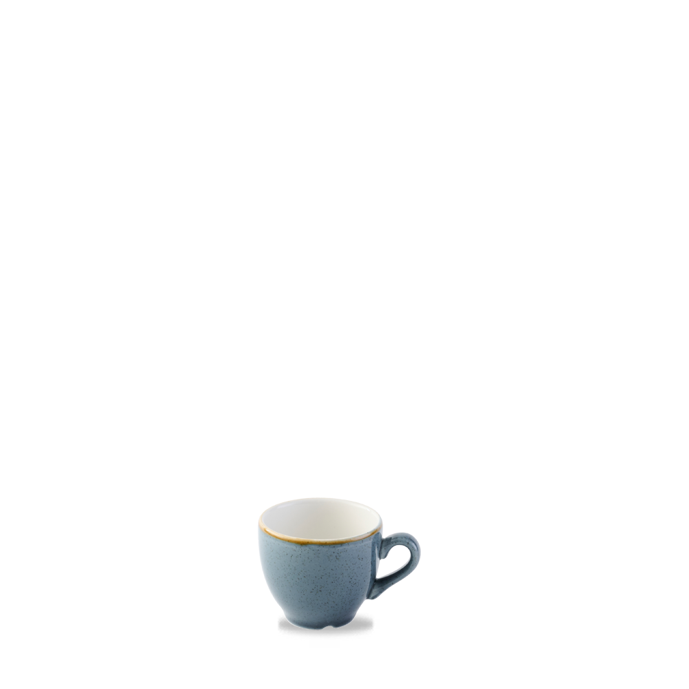 Stonecast Blueberry Espresso Cup 10Cl 3.5oz - Rustic Handpainted Charm