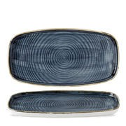 Stonecast Blueberry Chefs Walled Oblong Plate 30 X 15.4cm