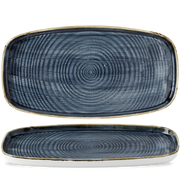 Stonecast Blueberry Chefs Walled Oblong Plate 35 X 18.5cm