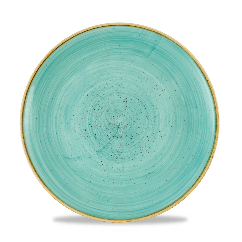 Stonecast Mint Coupe Plate 26cm - Hand Decorated Rustic Charm