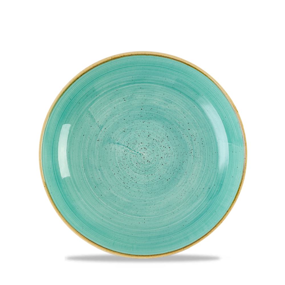 Stonecast Mint Coupe Bowl 18.2cm - Handpainted Rustic Charm