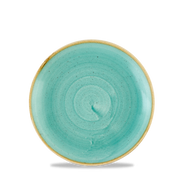 Stonecast Mint Coupe Plate 16.5cm - Rustic Hand-Painted Charm