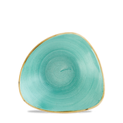 Stonecast Mint Triangle Bowl 15.3cm - Hand Painted Rustic Elegance