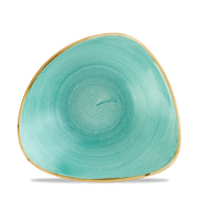 Stonecast Mint Triangle Bowl 23.5cm - Hand Decorated Elegance