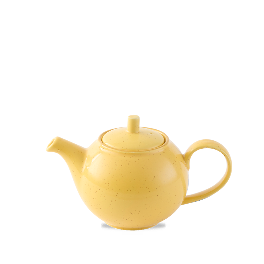 Stonecast Mustard Seed Teapot - 15oz Hand-Painted Elegance