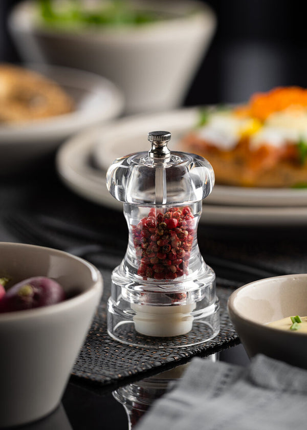 Clear Acrylic Salt/Pepper Grinder 4" (10cm)