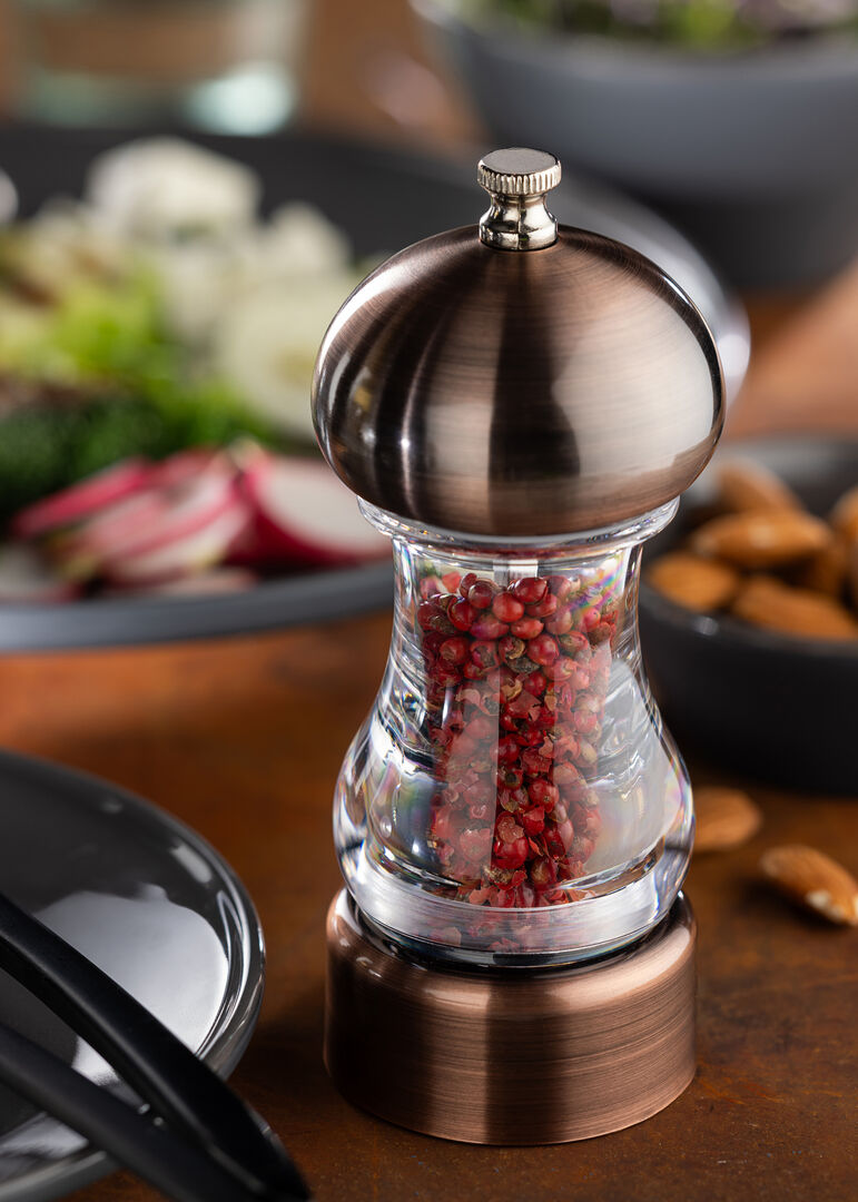 Antique Copper Top Acrylic S&P Grinder 6" (15cm)