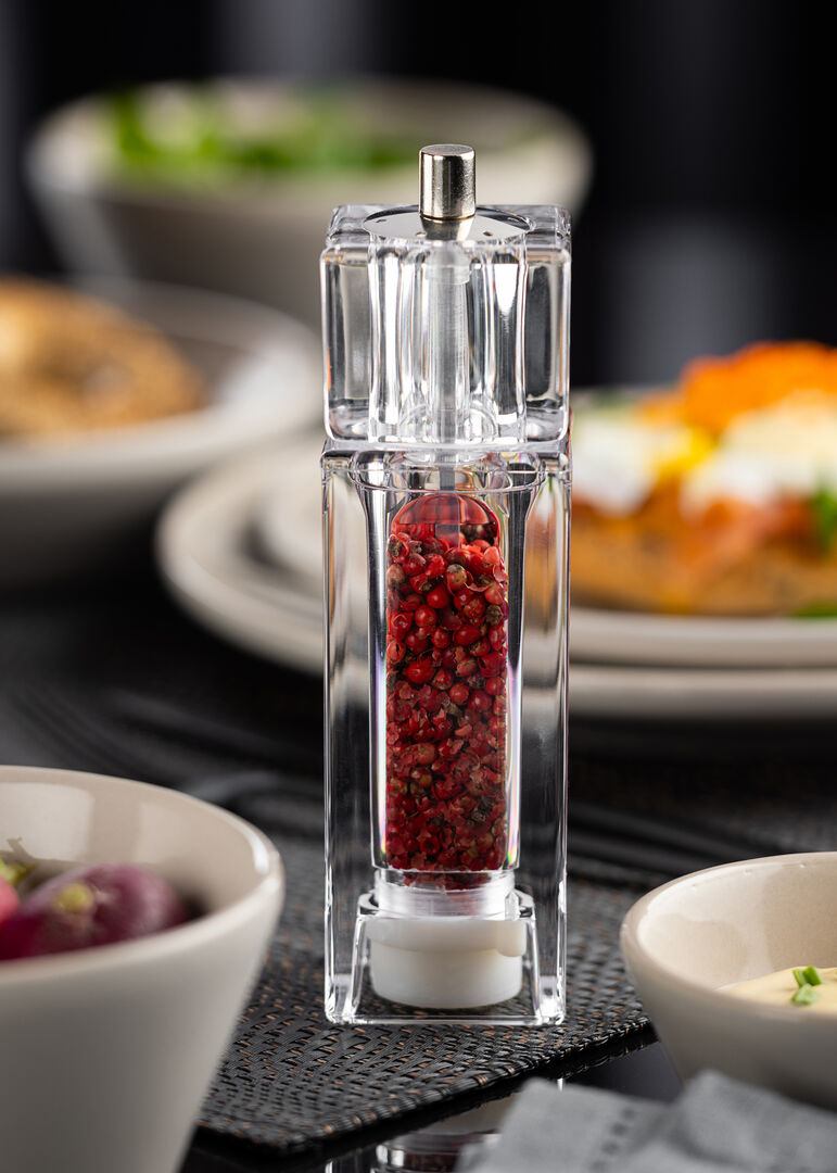 Acrylic Square Salt/Pepper Grinder 6.5" (16.5cm)