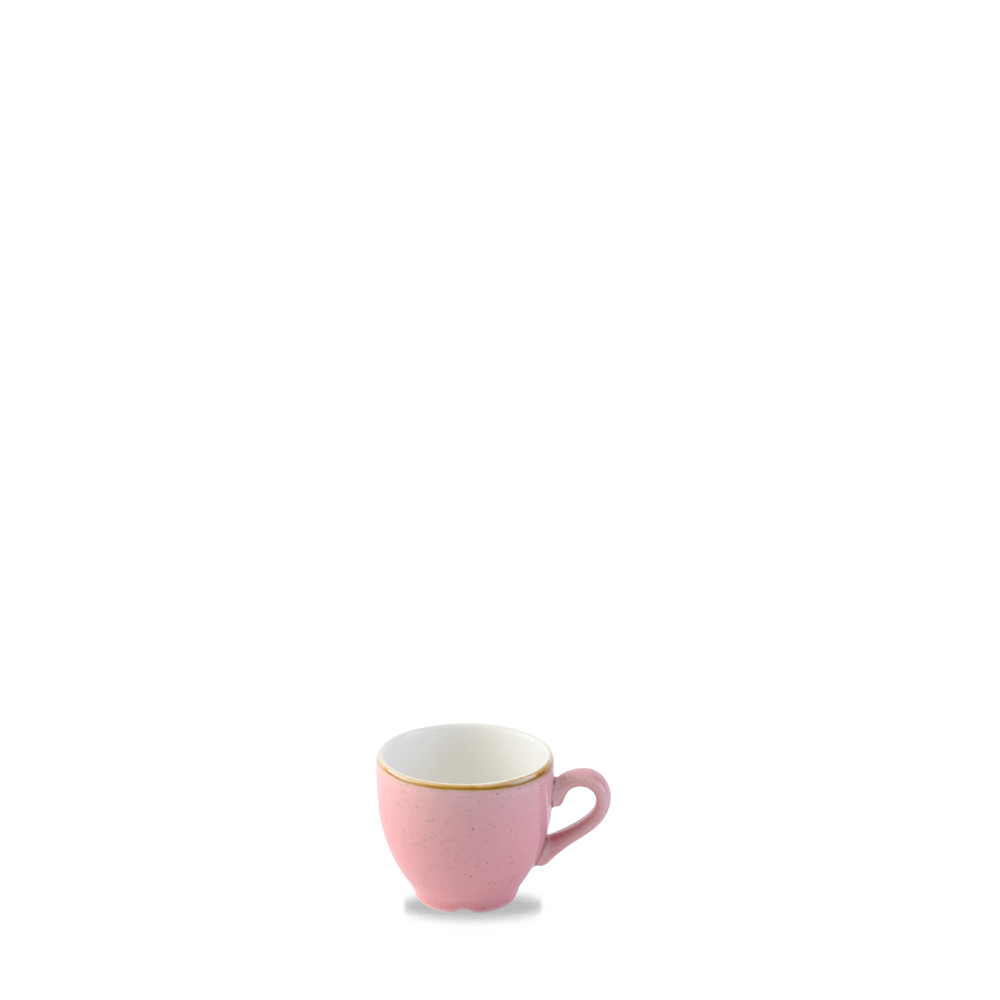 Stonecast Petal Pink Espresso Cup 10Cl - Rustic Handpainted Design