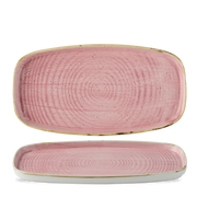 Stonecast Petal Pink Chefs Walled Oblong Plate 30 X 15.4cm