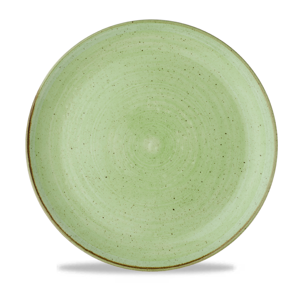 Stonecast Sage Green Coupe Plate 28.8cm - Rustic Elegance for Every Table