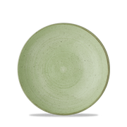 Stonecast Sage Green Coupe Bowl 18.2cm - Rustic Handmade Elegance