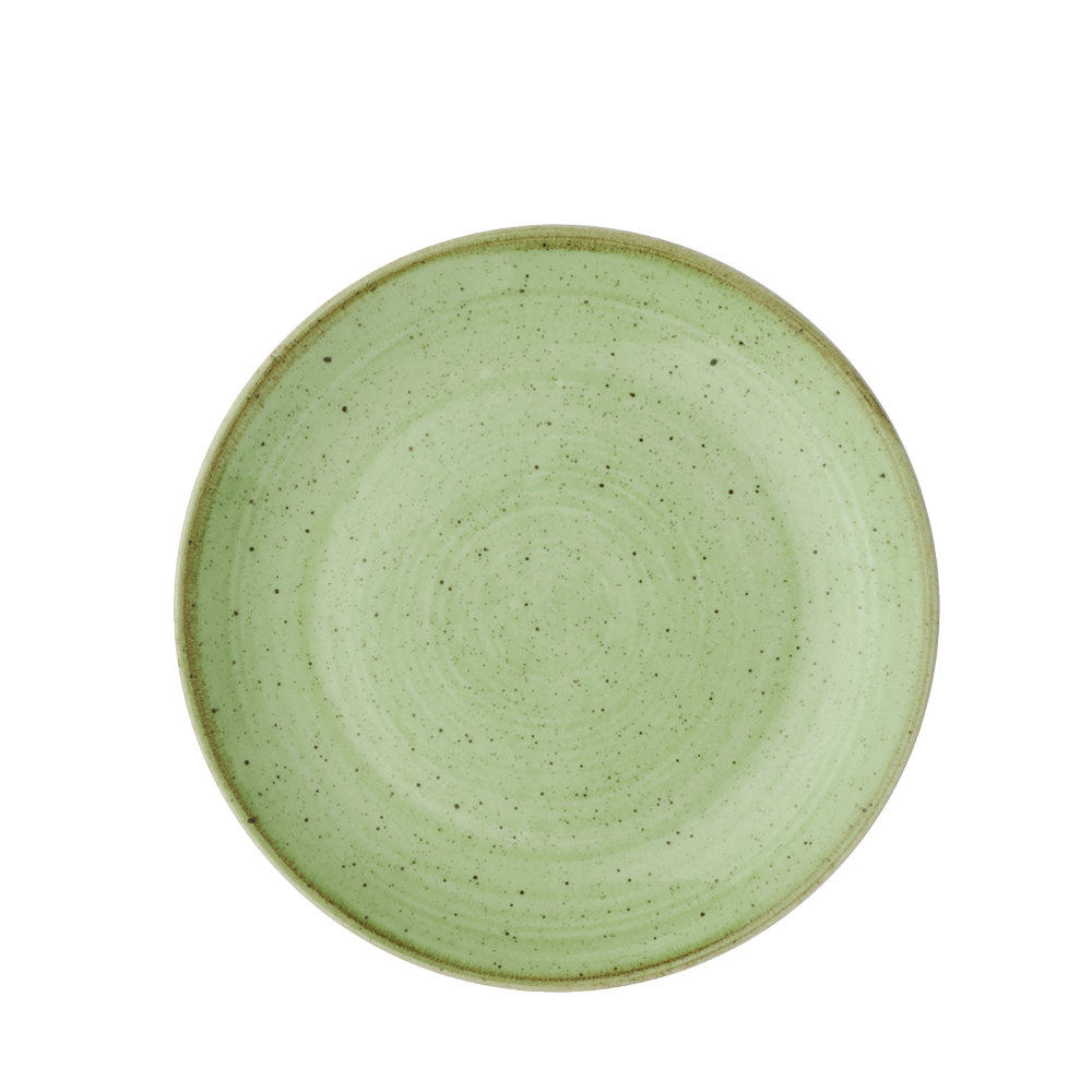 Stonecast Sage Green Coupe Plate 16.5cm - Rustic Elegance for Your Table