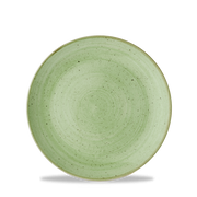 Stonecast Sage Green Coupe Plate 21.7cm - Handpainted Rustic Charm