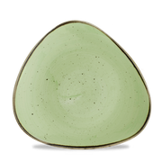 Stonecast Sage Green Triangle Plate 26.5cm - Rustic Elegance for Every Tabletop