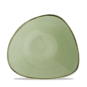 Stonecast Sage Green Triangle Bowl 23.5cm – Rustic Elegance for Your Tabletop