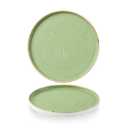 Stonecast Sage Green Walled Plate 21cm - Handpainted Rustic Charm