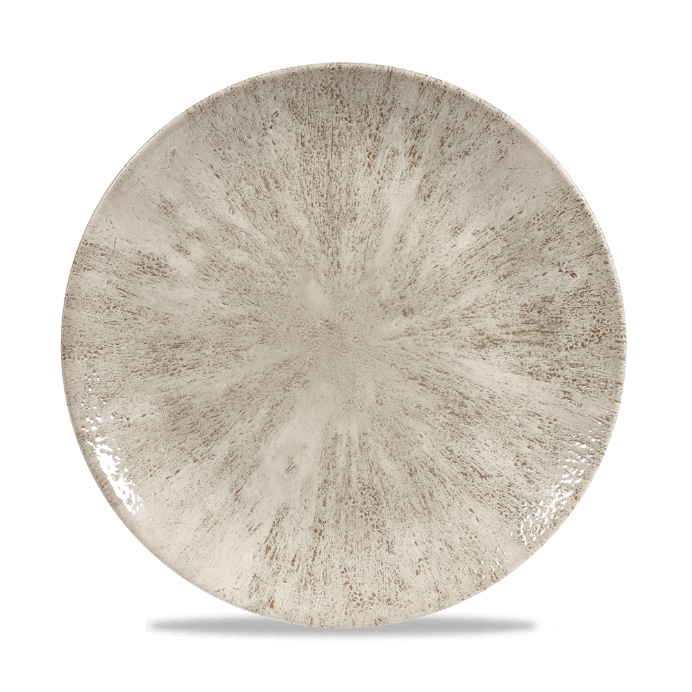 Stone Agate Grey Evolve Porcelain Coupe Plate 10.25"