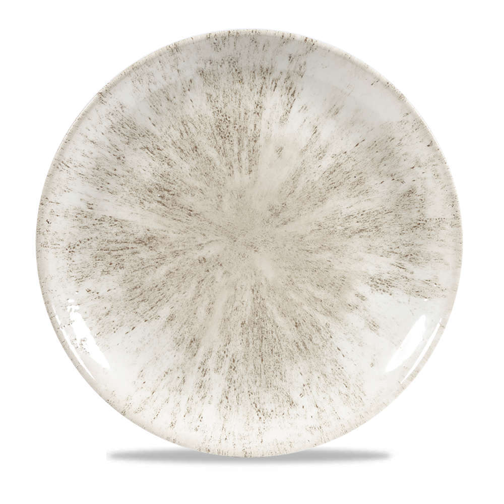 Stone Agate Grey Evolve Porcelain Coupe Plate 11.25"