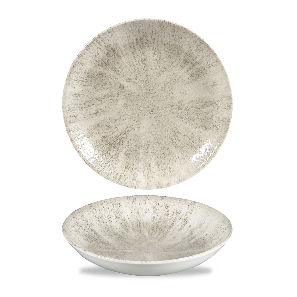 Stone Agate Grey Evolve Porcelain Coupe Bowl 7.25"