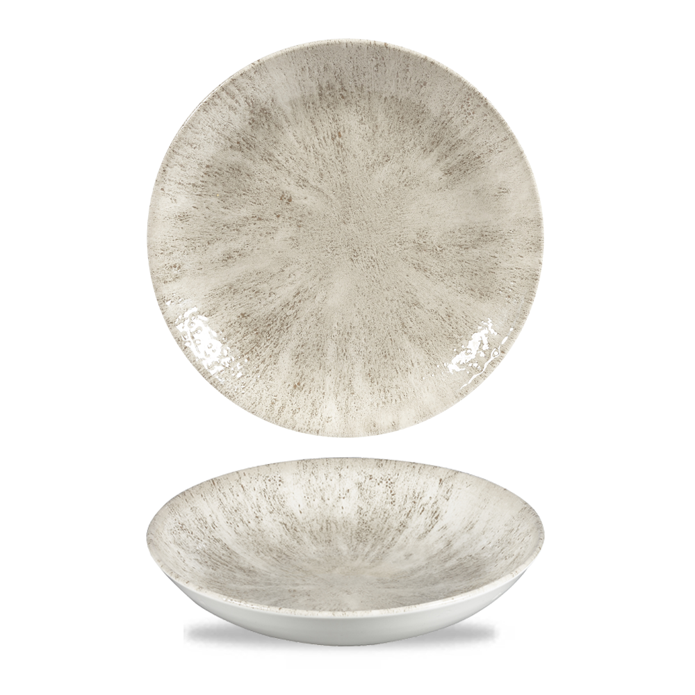 Stone Agate Grey Evolve Porcelain Coupe Bowl 9.75"