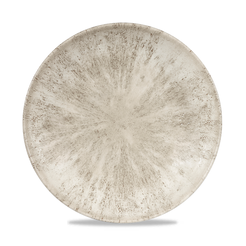 Stone Agate Grey Evolve Porcelain Coupe Plate 8.67"