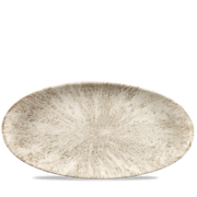 Stone Agate Grey Oval Chefs Plate 13 3/4 X 6 3/4"