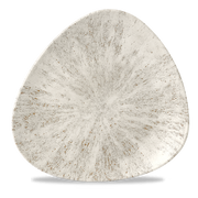 Stone Agate Grey Lotus Triangle Plate 10"