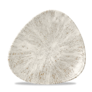 Stone Agate Grey Lotus Triangle Plate 7"