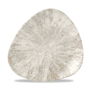 Stone Agate Grey Lotus Triangle Plate 9"