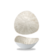 Stone Agate Grey Lotus Triangle Bowl 7"